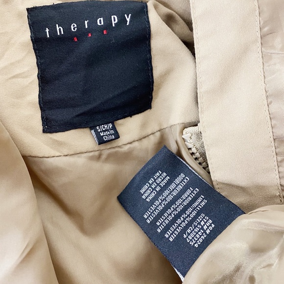 💐 THERAPY Lightweight Khaki Spring-Fall Jacket Outerwear - Picture 6 of 6